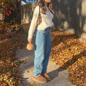 AE Chunky Cable Knit Boyfriend Sweater